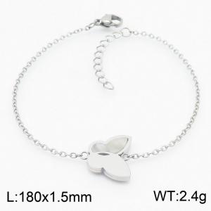 Asymmetric Shell Butterfly Titanium Steel Bracelet - KB168352-KFC