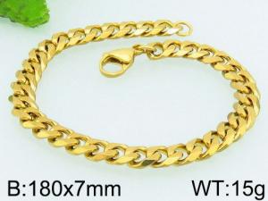 Stainless Steel Gold-plating Bracelet - KB168442-Z