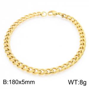 Stainless Steel Gold-plating Bracelet - KB168445-Z