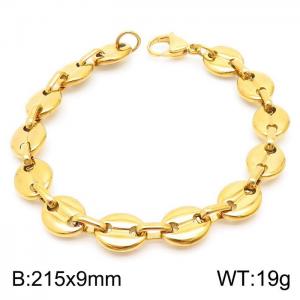 Stainless Steel Gold-plating Bracelet - KB168469-Z
