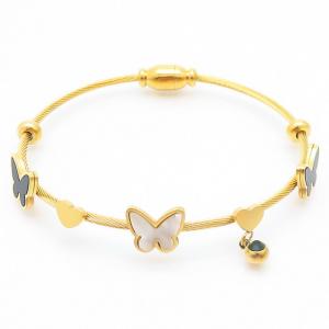 Stainless Steel Gold-plating Bangle - KB168511-SP