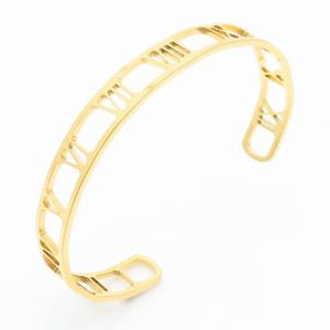 Stainless Steel Gold-plating Bangle - KB168534-TJG