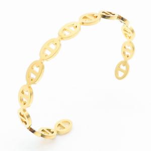 Stainless Steel Gold-plating Bangle - KB168535-TJG