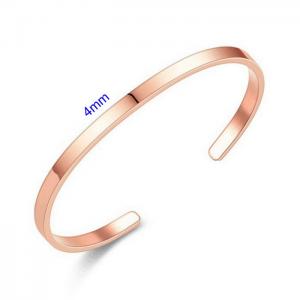 Stainless Steel Rose Gold-plating Bangle - KB168809-WGDC