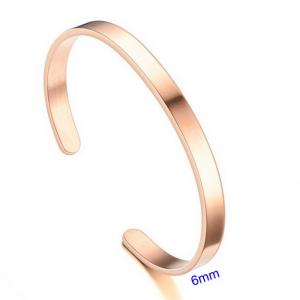 Stainless Steel Rose Gold-plating Bangle - KB168810-WGDC