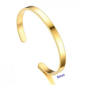 Stainless Steel Gold-plating Bangle - KB168811-WGDC