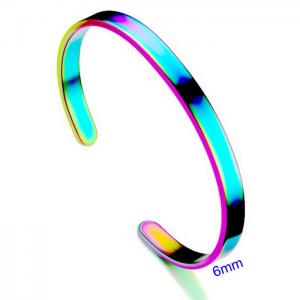 SS Colorful-plating Bangle - KB168814-WGDC