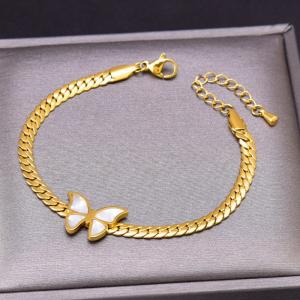 Stainless Steel Gold-plating Bracelet - KB168819-WGJL