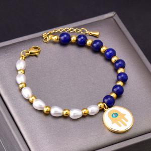 Stainless Steel Gold-plating Bracelet - KB168821-WGJL