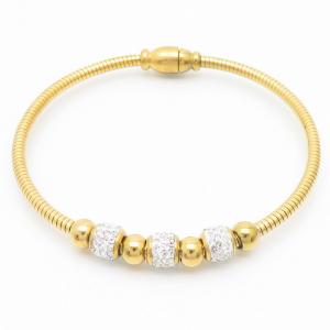 Stainless Steel Bracelet Women With Stone Accessories Gold Color - KB169156-HM