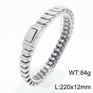 Stainless steel 220x12mm special link chain fashional retro man bracelet - KB169220-KJX