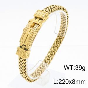 Stainless Steel Gold-plating Bracelet - KB169236-KJX