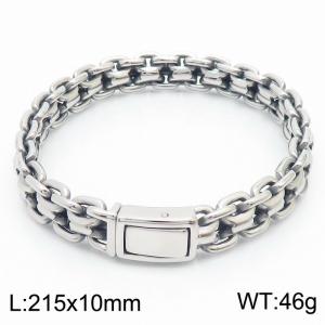 Stainless steel 215x10mm special link chain fashional strong man bracelet - KB169271-KJX