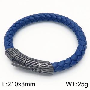 Fashion Vintage Leather Bracelet for Men Color Blue - KB169328-KFC