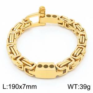 Creative U-shaped buckle emperor chain men's  Stainless Steel bracelet - KB169396-KPD