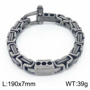 Creative U-shaped buckle emperor chain men's  Stainless Steel bracelet - KB169397-KPD