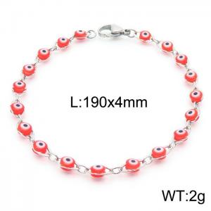Stainless Steel Fashion Personality Red Devil's Eye Women's Charm Bracelet - KB169523-Z