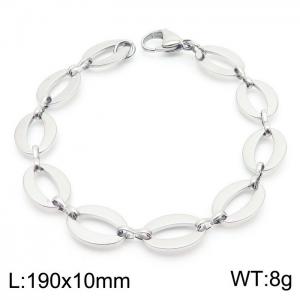 Stainless steel 190 × 10mm thick O-chain lobster clasp European and American fashion personalized jewelry silver bracelet - KB169527-Z