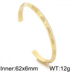 Gold Plated Titanium Men's Cuff Bracelet Norse Viking Jewelry - KB169666-NT