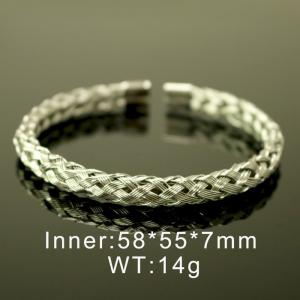 Fashion titanium steel braided wire bracelet - KB170140-WGHL