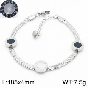 Simple Stainless Steel Blade Chain Roman Letter Women's Bracelet - KB170257-RY