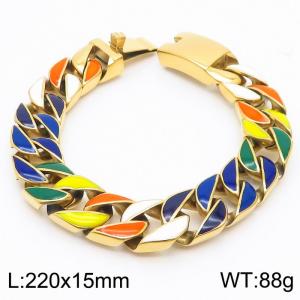 Colored Cuban Bracelet - KB170459-KJX