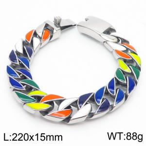 Colored Cuban Bracelet - KB170460-KJX