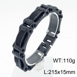 Bike Chain Bracelet Men Black Stainless Steel Motorcycle Punk Bracelets - KB170517-KFC