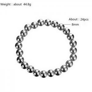 Stainless Steel Beaded Bracelet Round Beaded Bracelet DIY Elastic Rope Bracelet Stretch Bracelet - KB170841-Z