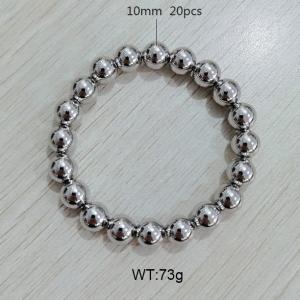 Stainless Steel Beaded Bracelet Round Beaded Bracelet DIY Elastic Rope Bracelet Stretch Bracelet - KB170842-Z