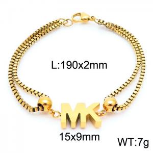 Stainless Steel Gold-plating Bracelet - KB171150-Z