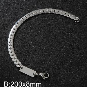 Tight Curb Cuban Chain Bracelet - KB171201-Z