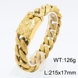 Stainless Steel Gold-plating Bracelet - KB179592-KJX