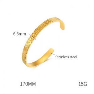 Fashion C-shaped Open Bracelet Light Luxury Titanium Steel Bracelet for Women - KB179826-WGTY