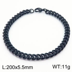 Japanese and Korean minimalist neutral style stainless steel double-sided grinding bracelet - KB179863-Z