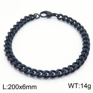 Hip Hop Versatile Double Sided Grinding Cuban Chain Men's and Women's Bracelet - KB179866-Z