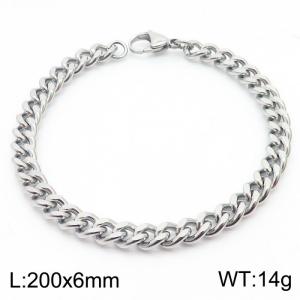 Hip Hop Versatile Double Sided Grinding Cuban Chain Men's and Women's Bracelet - KB179867-Z