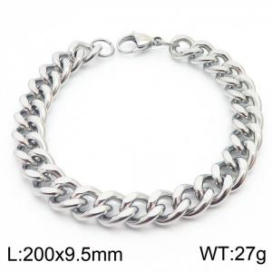 200x9.5mm twist cuban chain Stainless Steel bracelet for men women - KB179876-Z