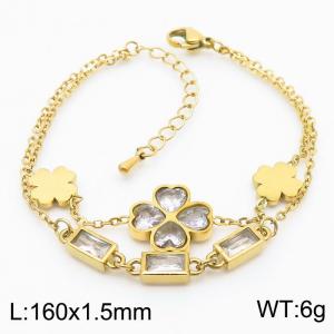 Stainless Steel Stone Bracelet - KB180026-HM