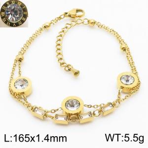 Stainless Steel Stone Bracelet - KB180032-HM