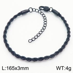 Stainless steel Fried Dough Twists chain bracelet - KB180074-Z