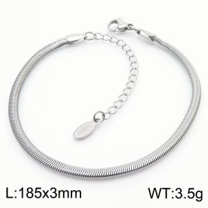 185x3mm Fashion Snake Chain Jewelry Herringbone Stainless Steel Bracelets - KB180223-Z