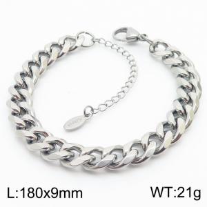180x9mm Punk Cuban Link Chain Jewelry Gift High Quality Stainless Steel Bracelets - KB180228-Z