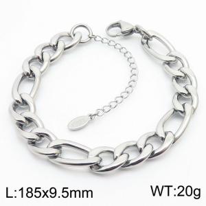 Wholesale HipHop 180x9.5mm Chunky Figaro Chain Stainless Steel Bracelets Men's Gift Punk Jewelry - KB180236-Z