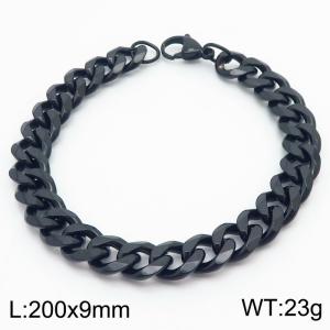 200x9mm Stainless Steel Cuban Bracelet for Men and Women - KB180280-Z