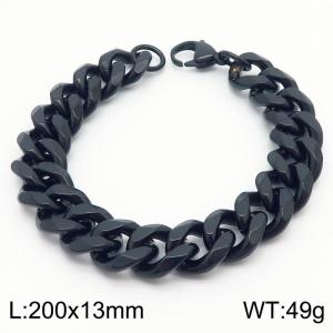 200X13mm Cuban Chain Stainless Steel Men's Bracelet Party Jewelry - KB180286-Z
