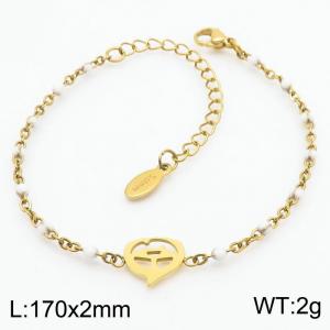 Halloween Pumpkin Vacuum Plating 18k white Bohemian Women's Stainless Steel Bracelet - KB180325-Z
