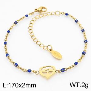 Halloween Pumpkin Vacuum Plating 18k blue Bohemian Women's Stainless Steel Bracelet - KB180330-Z