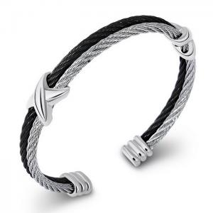 Stainless Steel Wire Bangle - KB180672-WGDS