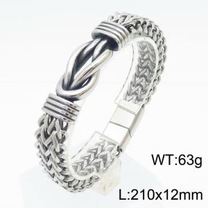 Stainless Steel Bracelet Wheat Ear Handover Easy Buckle Men's Bracelet Party Jewelry - KB180706-KFC